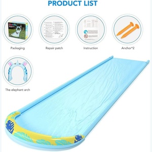 Slip and <b>Slide</b> Lawn Water Toy with Sprinkler, 16ft Water <b>Slide</b> for Kids' Backyard, Spraying Inflatable Water <b>Slide</b> Backyard for - Product Image 6