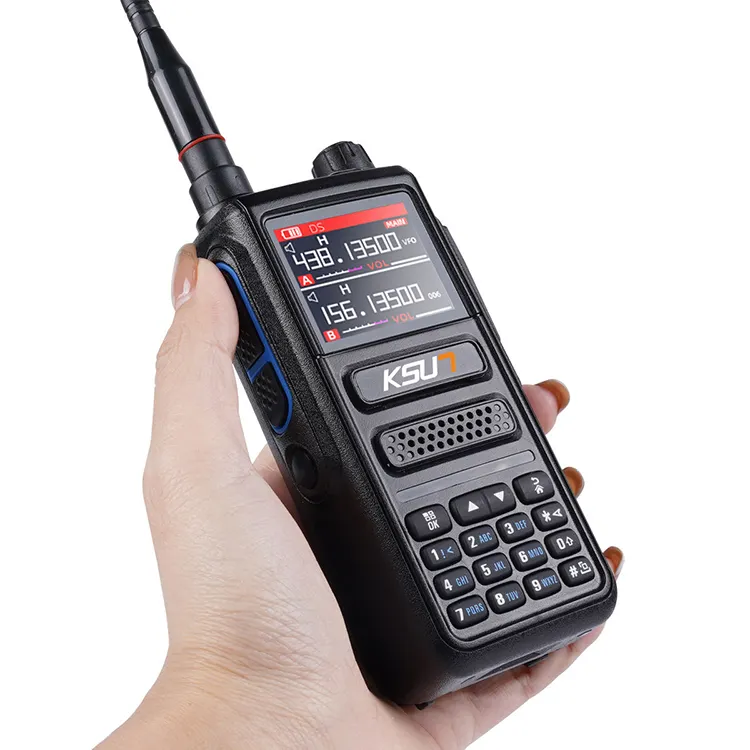 KSUN UV82D UHF VHF Dual Band FM Two Way Radio Transmitter Long Range 10KM Portable Wireless Walkie Talkie De Longo Alcance