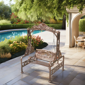 Chaise à <span class=keywords><strong>bascule</strong></span> <span class=keywords><strong>double</strong></span> en aluminium moulé pour l'extérieur, design moderne, pour patio, <span class=keywords><strong>jardin</strong></span>, balcon, cour, chaise à <span class=keywords><strong>bascule</strong></span> suspendue, <span class=keywords><strong>lit</strong></span> à <span class=keywords><strong>bascule</strong></span> - Product Image 3