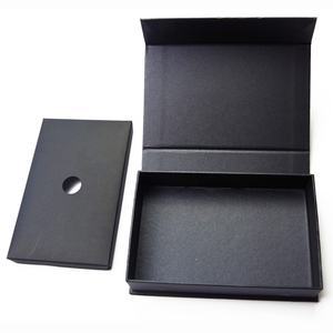 핫 세일 검은 종이 선물 접이식 상자 마그네틱 뚜껑 선물 상자 골판지 삽입과 포장 종이 상자 - Product Image 2