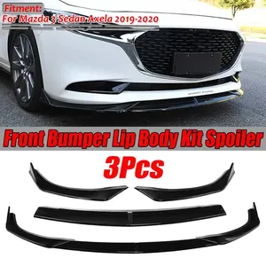 Black/Carbon Fiber Look <b>Car</b> Front Bumper Lip Splitter <b>Diffuser</b> Spoiler Protector Body Kit <b>for</b> Mazda 3 Sedan Axela 2019-2020 - Product Image 1