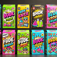 Boîtes rigides en papier d'art à effet holographique, tailles personnalisées, pour emballage d'herbes sèches exotiques et de chewing-gum – Vente chaude