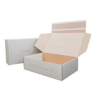 Kotak kemasan pakaian gaun pernikahan logo kustom kotak kertas pengiriman surat bergelombang kotak pakaian pernikahan