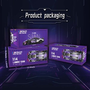 Baka 33012 Màu Tím Tốc Độ Siêu Xe 1064Pcs Quy Mô 1:14 Xây Dựng Khối Xe Ô Tô Moc Nhựa Đồ Chơi Cho Trẻ Em Mô Hình Đồ Chơi Với 2 Xe Bao Gồm - Product Image 2