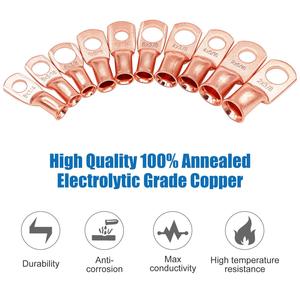 Connecteurs à sertir ronds en cuivre pur 50 pièces, norme américaine, pour onduleurs solaires de voitures - Ingénierie chimique - Product Image 3