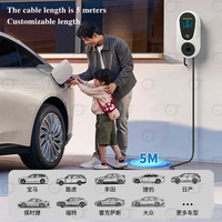 Cargador para Vehículos Eléctricos Tipo 2, 7kW 11kW 22kW, Tipo 1, Tipo 2, J1772, NACS, GBT, CCS1, CCS2, Inteligente, OCPP, DLB, WiFi, Bluetooth, APP, RFID, LCD, Temporizador, IP65