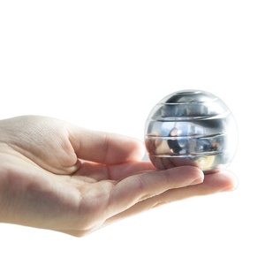 Desktop Decompression <b>Rotating</b> Spherical Gyroscope Metal Top Office <b>Desk</b> Fidget Finger Toys Office Relief Gift - Product Image 1