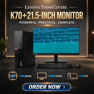Ordinateur de bureau Lenovo ThinkCentre K70 neuf, processeur I5-14400, 8 Go/16 Go DDR5, SSD NVMe + HDD, écran 21,5 pouces, PC de bureau professionnel - Product Image 2