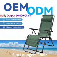 Chaise longue moderne portable en promotion, réglable en hauteur sur six niveaux, imperméable, pliable, chaise longue zéro gravité