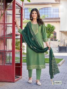 Elegante pantalón Kurti listo para usar con Dupatta para mujer Ropa elegante étnica pakistaní Perfecta para el uso diario y festivo - Product Image 5