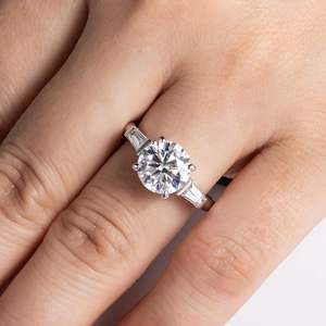 แหวนเพชรโมอิสทรงกลมสำหรับผู้หญิง925ครบรอบแต่งงานแหวนสัญญาสำหรับ VVS1ครบรอบแต่งงานแหวนสัญญาสำหรับผู้หญิง - Product Image 5