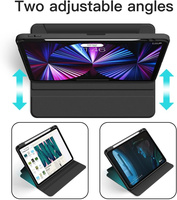 Couverture de crayon acrylique transparente pour ipad air 1 2 3 4 5 9.7 10.9 7e 8e 9e 10.2 pro 10.5 11 360 étui de rotation pour 10e M2 M4 2024