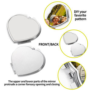กระจกพกพาโลหะตกแต่งแบบเปล่าสำหรับงานพิมพ์แบบซับลิเมชั่นพร้อมแผ่นอะลูมิเนียม - Product Image 5