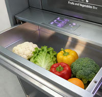 Réfrigérateur américain à portes françaises, sans givre, en acier inoxydable, avec panneau pré-équipé, 30 pouces, congélateur bas, électrique, US