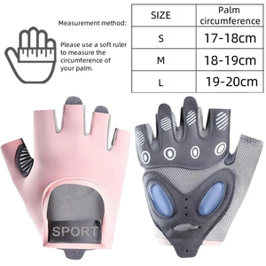 Unisex Polyester Fitness Gym Gloves Adjustable Wrist <b>Strap</b> Half <b>Finger</b> Anti-Slip Breathable Touchscreen Compatible Sports - Product Image 6