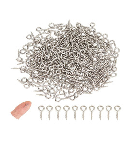 5*10mm Mini vis oeil broche oeillet fileté fermoir crochet métal cerceau cheville pour la fabrication de bijoux bricolage artisanat - Product Image 1