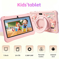 Tablet Edukasi Anak 7 Inci Android 15 1920x1280 Octa Core 16GB dengan Pegangan dan Stand USB Type C Wi-Fi