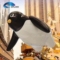 GAUSS Pingouin Gonflable Géant Personnalisé 8-10 pieds en TPU, Publicitaire, avec LED Couleurs Changeantes, pour Publicité Aérienne