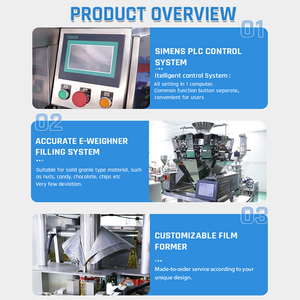 Đầy đủ tự động vffs trọng lượng con dấu Túi túi bao bì cà phê thức ăn chuối kẹo Snack Nitơ hạt khoai tây chiên máy đóng gói - Product Image 4