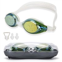 Lunettes de natation anti-buée avec revêtement miroir, étanches, anti-fuites, en silicone réglable, pour adultes, logo personnalisé, triathlon, natation, certifiées CE