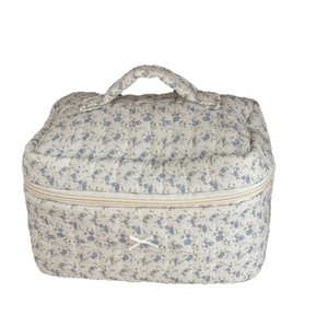 Nouvelle trousse de maquillage florale noire et blanche, grande capacité, portable, de qualité supérieure, pour le transport transfrontalier - Product Image 5