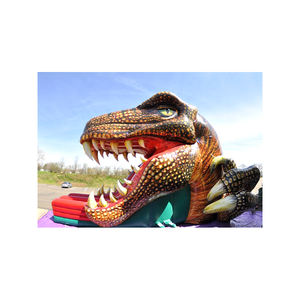 야외 재미 공룡 어린이 풍선 슬라이드 경비원 자이언트 건조 슬라이드 놀이터 판매 - Product Image 2