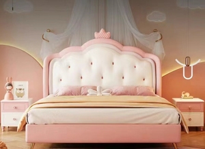 Letto principessa fragola francese con Design corona-eleganti 1.2M & 1.8M letti singoli <span class=keywords><strong>per</strong></span> le ragazze - Product Image 3