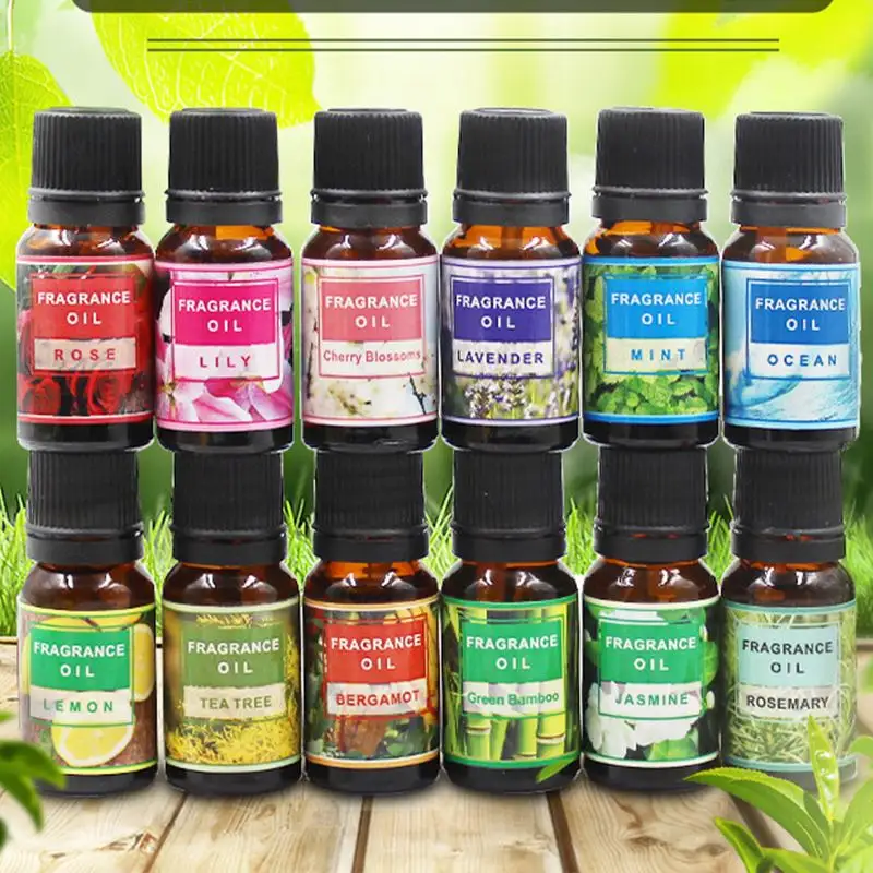 Diffuser Minyak Esensial Aromaterapi dengan Pohon Teh & Mint & Lavender & Serai 10Ml X 6 Buah