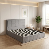 Meubles de chambre à coucher modernes, lit rembourré en velours capitonné, cadre en bois de bouleau, taille Queen et King, très vendu