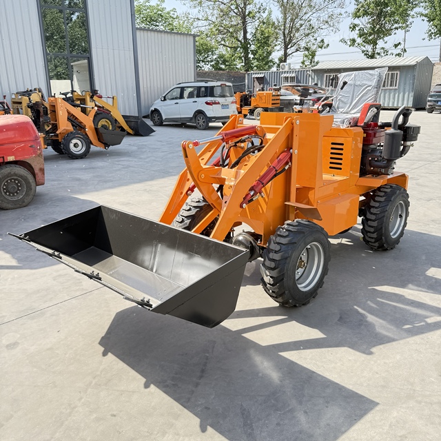 Factory Direct 2.8x1.15x1.4m Compact Design 2.2-3.4m Adjustable Lift Height Small Wheel Loader