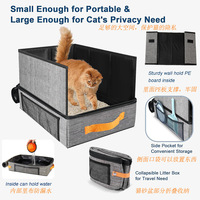 Nouveau voyage chat litière étanche Non-fuite chat litière Portable pliant chat litière Oxford étanche
