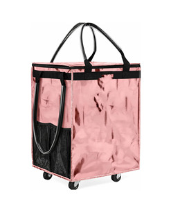 Custom OEM 60KG Geometric Folding Luggage <b>Cart</b>-Portable Polyester Hand Truck Two-Wheels Lightweight Shopping <b>Cart</b> Transport - Product Image 1