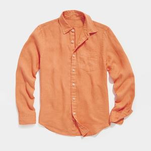 Chemise 100% Lin Écologique Coupe Ample Décontractée Camisas Vente en Gros Chemise en Lin pour Hommes - Product Image 4