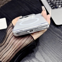 Coque de téléphone portable de luxe transparente en PC rigide électroplaqué, anti-rayures et antichoc, avec aimant, pour 18 Fold – Bon rapport qualité-prix