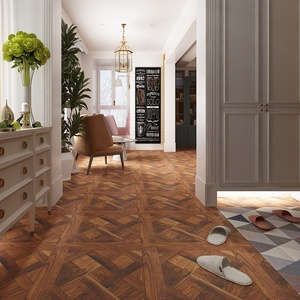 Azulejos de Cerámica Mate con Patrón Floral Retro Nórdico y Vetas de Madera Natural, Antideslizantes e Impermeables para Interiores de Hoteles, Apartamentos y Salas de Estar - Product Image 2