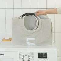Vendeur chaud grande capacité tissu Oxford imperméable avec poignée vêtements panier à linge pour salle de bain chambre lavage
