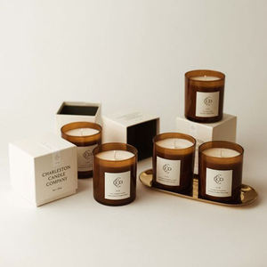 Bougie en cire de soja AIKUN dans un verre avec couvercle en bois - Parfum personnalisé, aromathérapie, bougies parfumées pour la décoration de la maison et des hôtels - Product Image 2