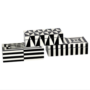 Home Decor Handmade Bone Inlay <strong>Box</strong> Baked Enamel Painted Wooden <strong>Jewelry</strong> <strong>Box</strong> Organizer for Keepsakes Trinkets - Product Image 2