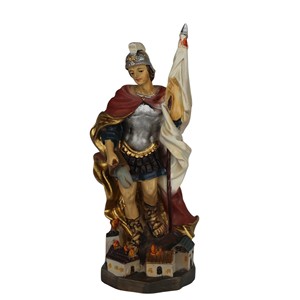 Estatua de San Floriano Pintada a Mano ZICOM, Escultura de 12 cm de Altura, Origen Alemania, Modelo 9069-H037-12 - Product Image 1