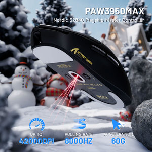 Chuột chơi game không dây ATTACK SHARK X8 Ultra 8KHz, cảm biến chơi game PAW3950MAX, ba chế độ, 42000 DPI, kèm cáp C06 Ultra - Product Image 6