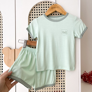Ensemble de pyjama d'été en coton pour tout-petits, vêtements de nuit respirants pour enfants avec coupe décontractée - Product Image 1