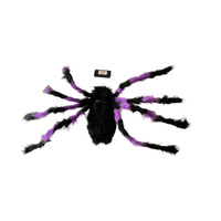 Araignée géante en peluche de 90 cm pour Halloween, accessoires de scène d'horreur, araignée colorée pour fête d'Halloween, impression typographique moderne