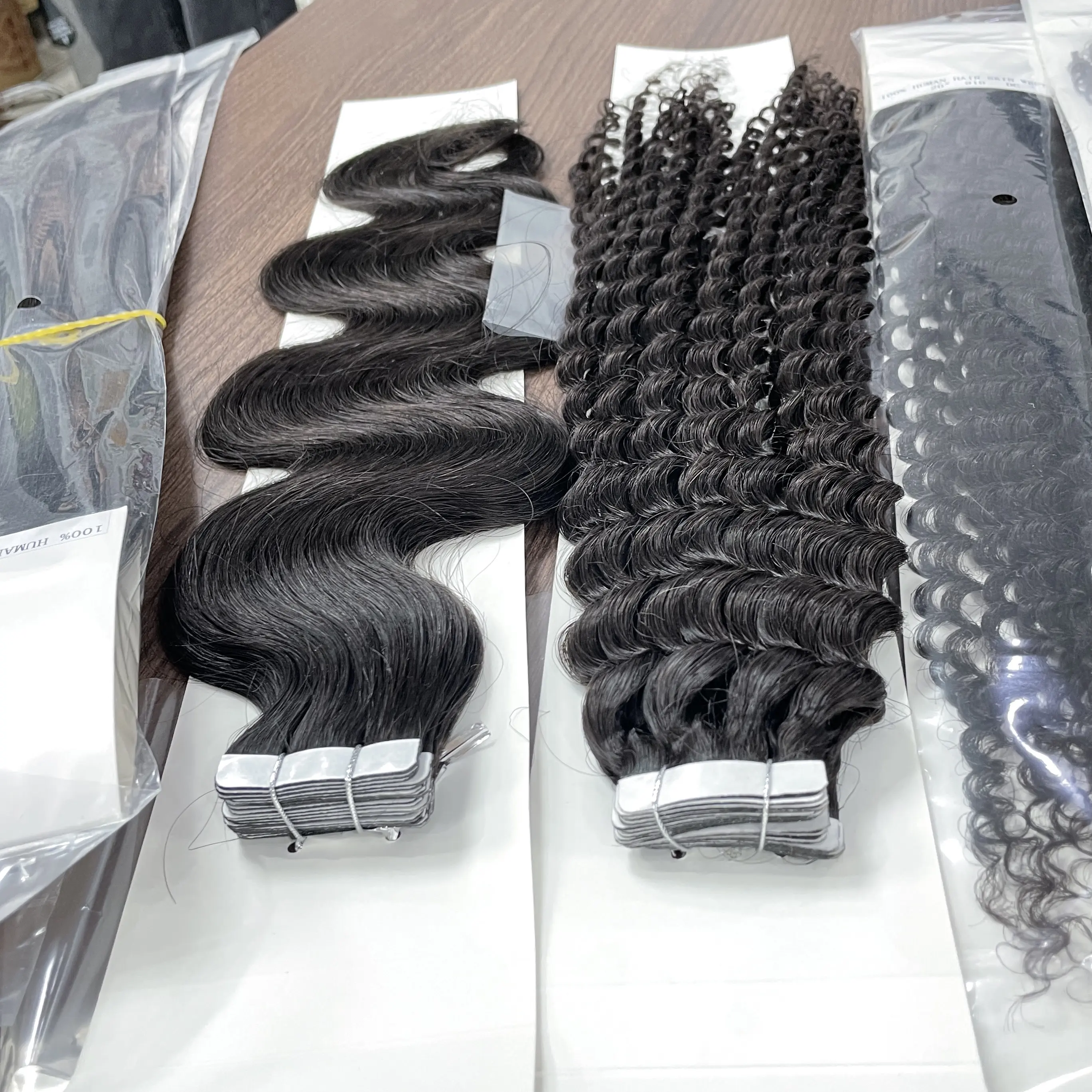Best quality tape in hair extensions 100% tape in human hair tape ins extensions