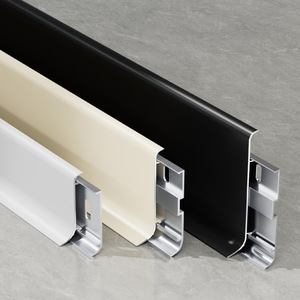 Top bán nhôm ván chân tường đúc TRIM độ dày 1.2mm Chiều cao 40mm kim loại tường cơ sở Vòng ARC nhôm ốp chân tường TRIM - Product Image 1