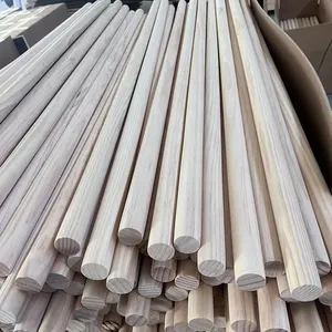 Produsen 2023 penjualan langsung stik bambu bulat stik bulat kayu solid
