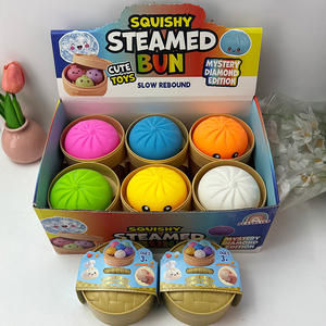 Colorful Dumpling Steamer Simulation Bun <b>Squishy</b> Anxiety Stress Relief Sensory Slow Rebound Fidget Toys for Kids - Product Image 1
