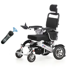 2022亚马逊热卖可调倾斜轮椅手动自行车铝合金电动可折叠轮椅