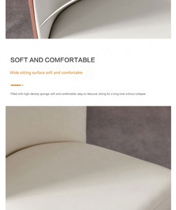 Chaises de <span class=keywords><strong>salle</strong></span> à <span class=keywords><strong>manger</strong></span> GEDO 2026 Beige Lily, style moderne, similicuir de <span class=keywords><strong>haute</strong></span> qualité avec pieds en métal, vente chaude - Product Image 6