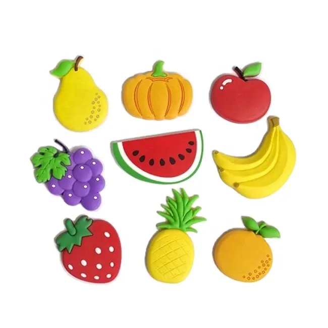 Kundengebundene Form Logo Gedruckt Weich-pvc Obst Kühlschrankmagnet