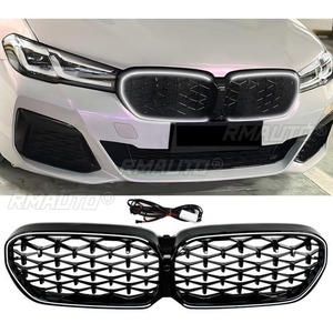Car <b>LED</b> Bumper Grill Decorative Strips Racing Grille Body Kit Front Bumper Grill for BMW 5 Series G30 2021-2023 Exterior Part - Product Image 4